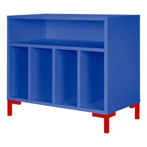 Kinderrek in blauw MDF