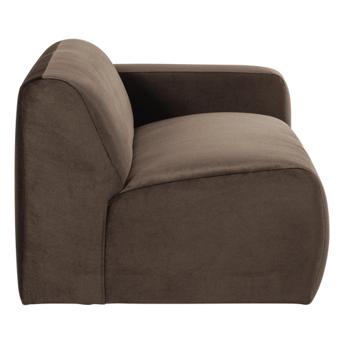 WOOOD 2-zits bank arm rechts Mojo Base - Velvet - Bruin - 74x185x97