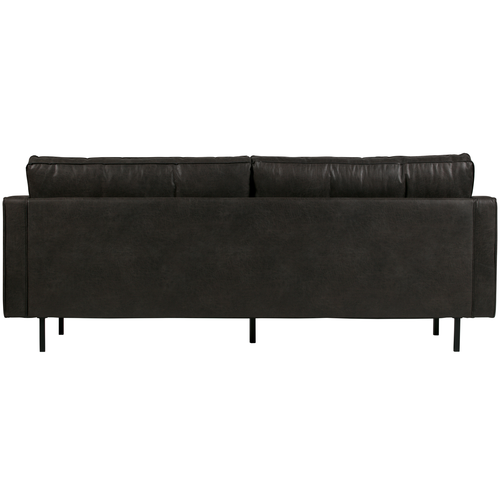 BePureHome classic 2,5-zits bank Rodeo - Leer - Zwart - 83x230x88 - vtwonen shop