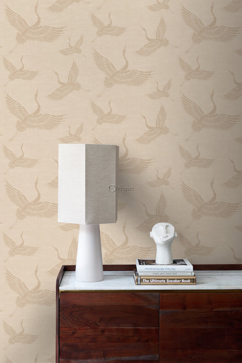 Origin Wallcoverings behang kraanvogels beige - 0,53 x 10,05 m - 347826 - vtwonen shop