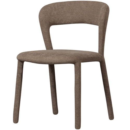 WOOOD eetkamerstoelen Noble - Polyester - Taupe - Set van 6 - vtwonen shop