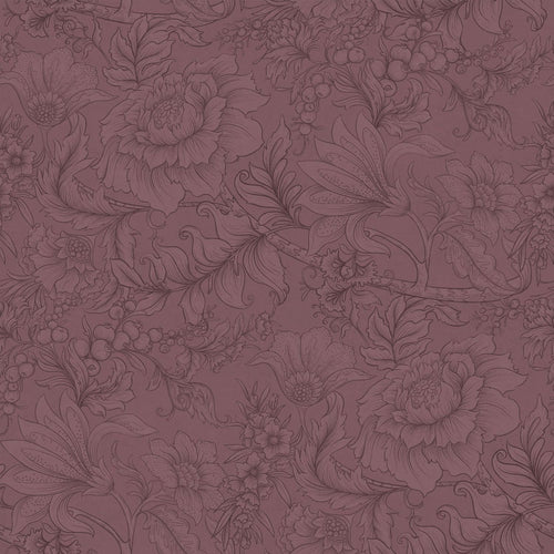 ESTAhome behang bloemmotief mauve paars - 0.53 x 10.05 m - 131856