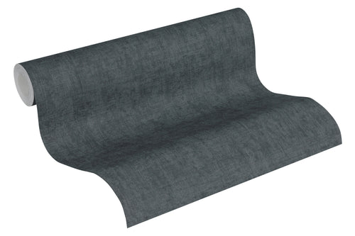 A.S. Création behang geschilderd effect antraciet grijs - 53 cm x 10.05 m - AS-373346