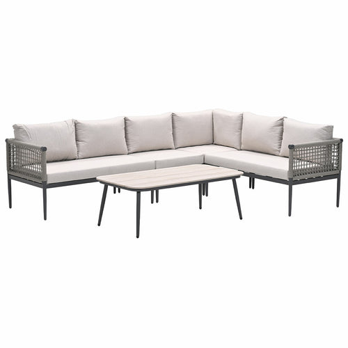 Garden Impressions loungeset Burela taupe - links - 5-delig - vtwonen shop