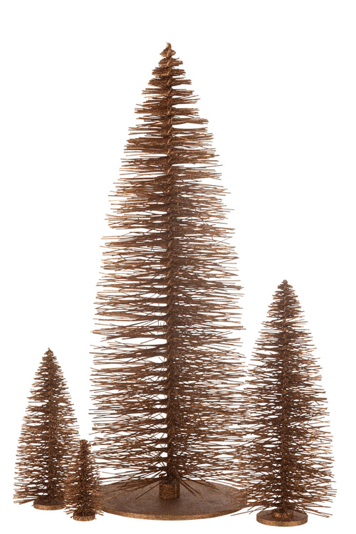 J-Line decoratie Kerstboom Glitter - hout - bruin - extra large - vtwonen shop