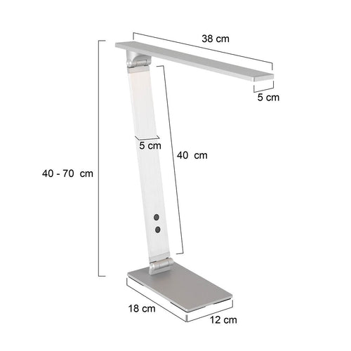 Steinhauer tafellamp serenade - 1 lichts - 38x 70 cm - mat chroom