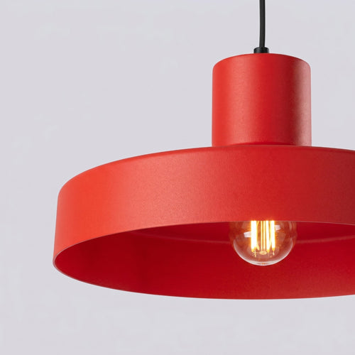 Sollux Lighting Hanglamp BILO rood - 35x35x120cm