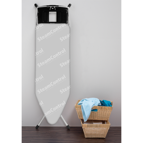 Brabantia Strijkplank C, 124x45 cm, uitklapbare stoomunitdrager, SteamControl - Aqua Bowl