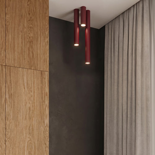 Sollux Lighting Plafondlamp LAGOS 10 bordeaux - 6x6x10cm