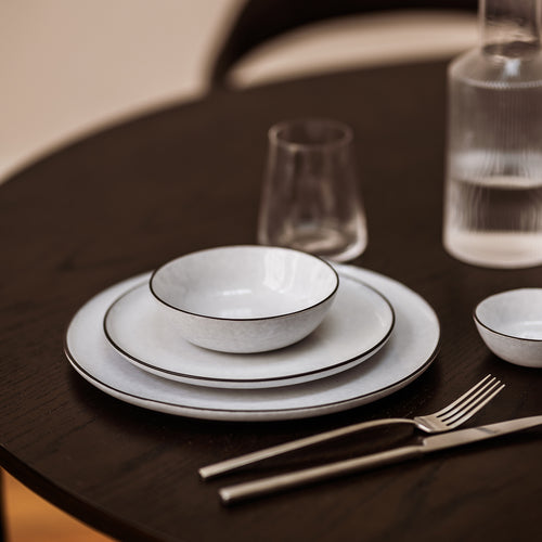 S|P Collection - Plat bord 20cm wit Fina - Set van 4