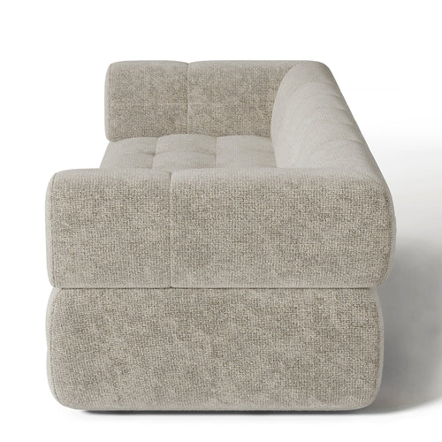 Sia Home - Rechte bank CHARLIE - Chenille fluweel - Mol - 230cm