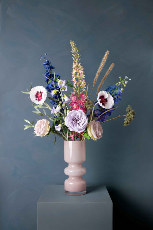 Madame Fleurie zijden boeket Table d'Hôtes Grande - Cosy Vibes - met vaas