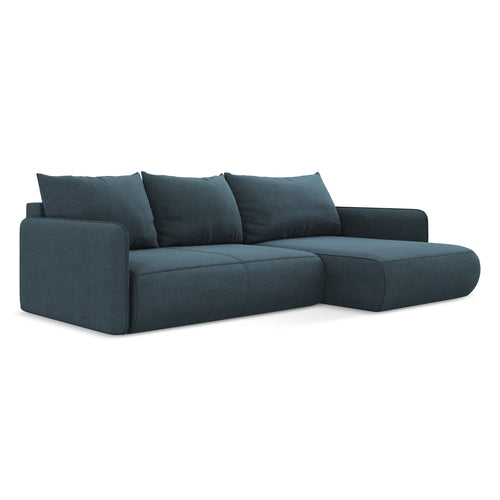 LaMiaSofa hoekbank rechts Palermo - textuurstof - jeans - 240x148x86