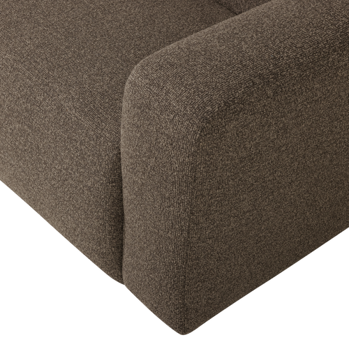 WOOOD 2-zits bank arm rechts Mojo Base - Bouclé - Bruin - 74x185x97