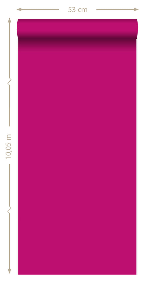 Origin Wallcoverings behang effen fuchsia roze - 53 cm x 10,05 m - 347452 - vtwonen shop