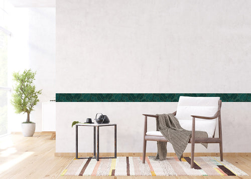 Sanders & Sanders zelfklevende behangrand bladeren donkergroen en goud - 10 x 500 cm - 601660