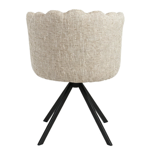 Giga Meubel Eetkamerstoel Julien - Taupe Draaibaar - Zithoogte 48cm - Set van 2