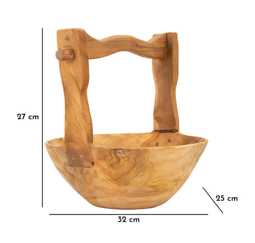 Houten sleutelbakje bruin 32x25x27 cm