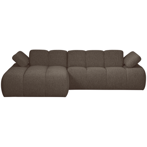 WOOOD chaise longue links Mojo - Bouclé - Bruin Melange - vtwonen shop