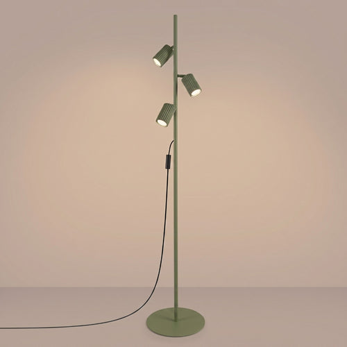 Sollux Lighting Vloerlamp KARBON 3 olijfgroen - 30x30x155cm