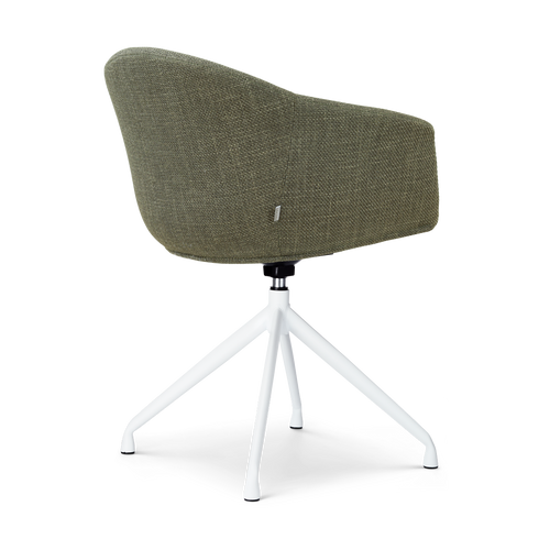 Nolon Nola-Otis draaibare eetkamerstoel forestgroen - wit onderstel