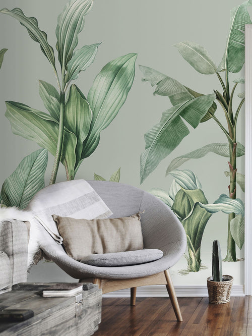 Sanders & Sanders fotobehang palmbladeren groen - 424 x 280 cm - 640917