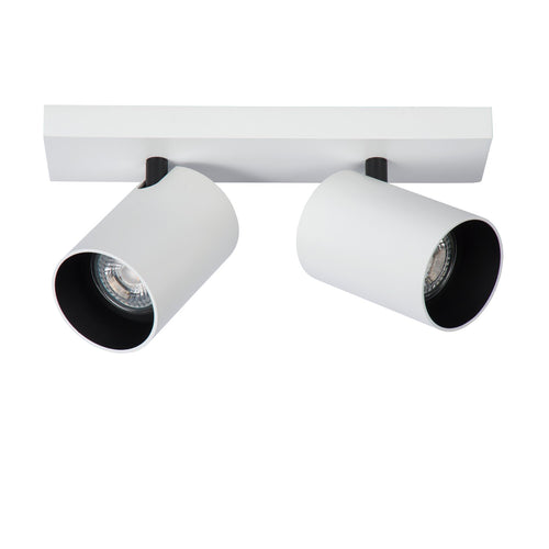 Atmooz plafondlamp Nuo 2 - wit-zwart binnenin - 28 x 13 x H 12 cm - GU10