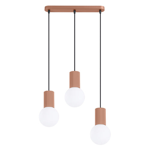Sollux Lighting Hanglamp HALO 3L mokka - 40x6x120cm
