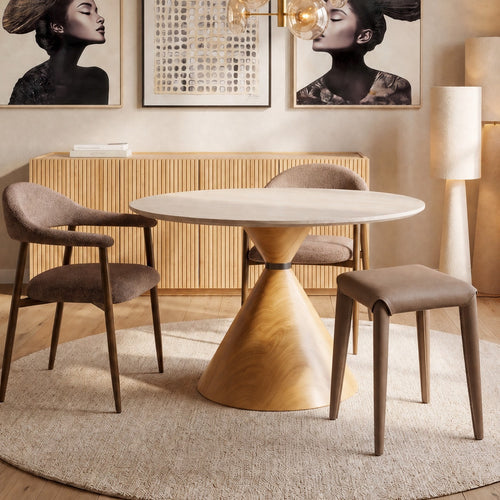 Kare Design Kruk Monza donkerbruin