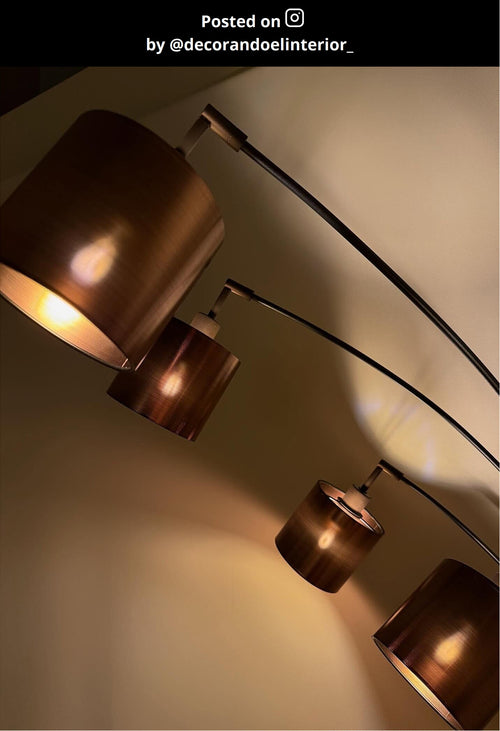 Lucide vloerlamp RANKOS - 5xE14 - Zwart - vtwonen shop