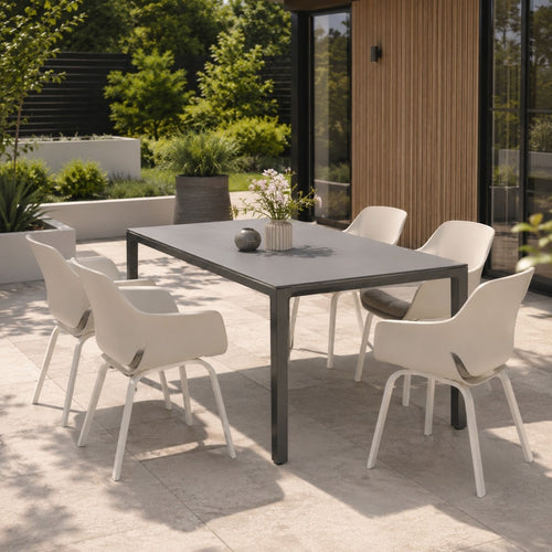 Hartman Tuintafel Palermo - Antraciet Glas/Aluminium - 160x90x73cm