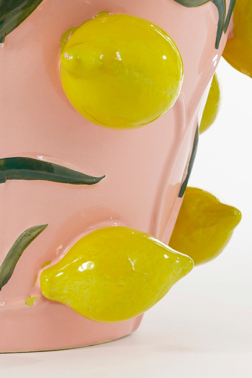 Mica Decorations  Melika Vaas - H38 x Ø35 cm - Keramiek - Lichtroze