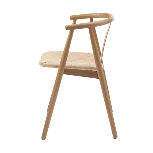 Olivine Kenza Eikenhouten Eetkamerstoel - Naturel met Rieten Zitting - vtwonen shop