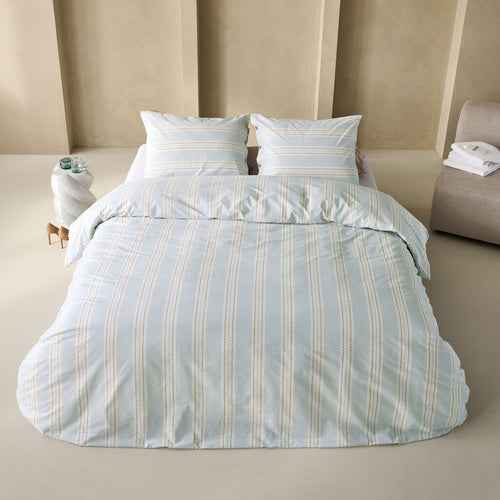 Walra - Dekbedovertrek Remade Striped Harmony - 200x220 cm - Off White / Blauw