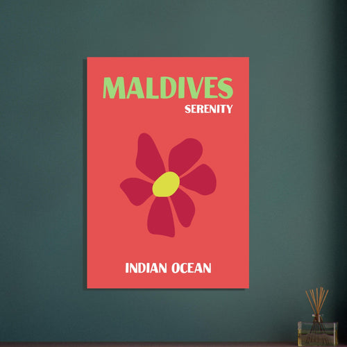 Artfulprints  Indian Ocean - Maldives   poster 70x100 cm - vtwonen shop