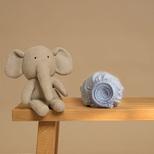 Coco & Cici - Tencel Twill Hoeslaken 60 x 120 cm - 1 Persoons Beddengoed - Kinderbeddengoed - Lyocell - Hypoallergeen & Extra Zacht - Licht Blauw