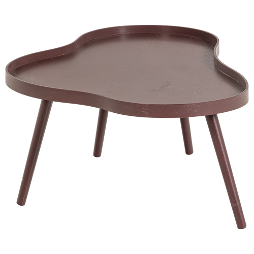 WOOOD bijzettafel organisch langwerpig Mae - Hout - Bordeauxrood - 35x100x58