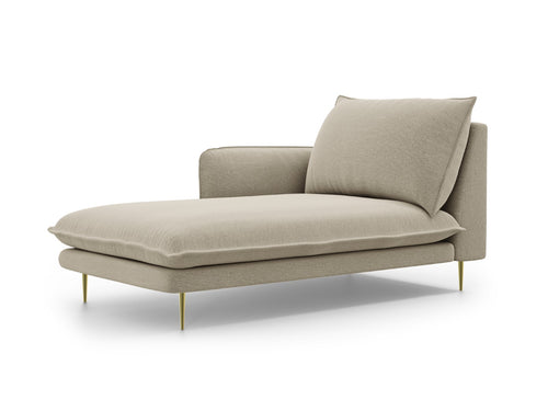 Cosmopolitan Design linker meridiaan Vienna structurele stof, beige - 170x110x95cm