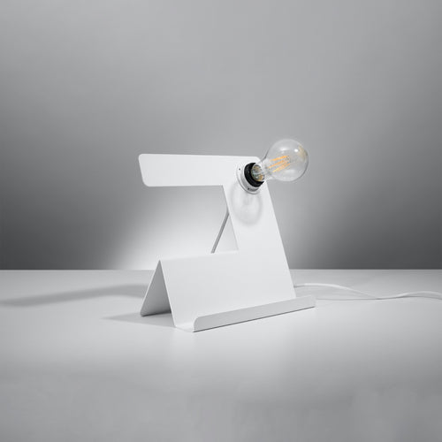 Sollux Lighting Tafellamp INCLINE wit - 25x13x24cm