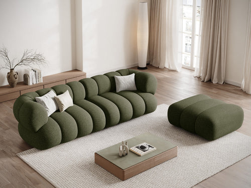 Cosmopolitan Design Bank Koge 4-zits, chenille groente - 95x240x70cm
