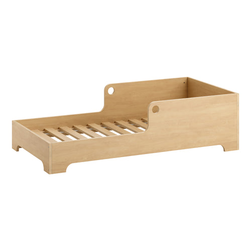 Petite Amélie Peuterbed Ellipse – 70x140 cm – Naturel – Vloerbed met uitvalbescherming – Montessori-geïnspireerd - vtwonen shop