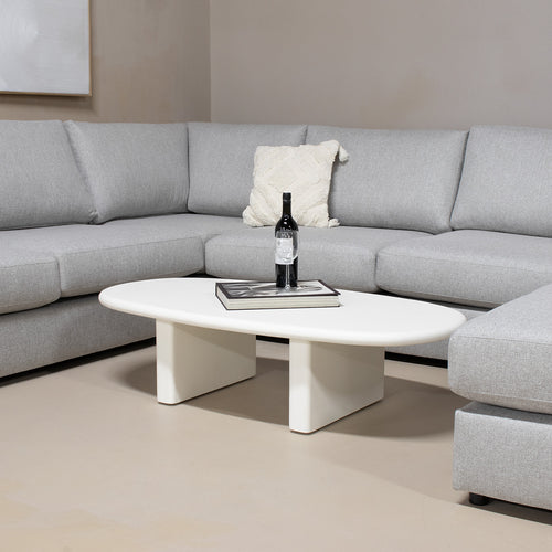 Giga Meubel Salontafel Gin - Deens Ovaal - MDF - 130 x 65cm - vtwonen shop