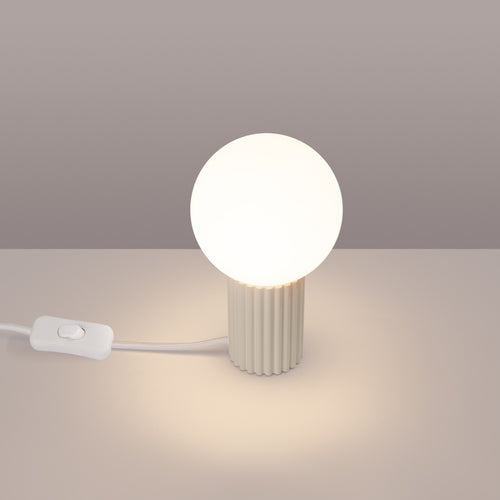 Sollux Lighting Tafellamp HALO beige - 12x12x19cm