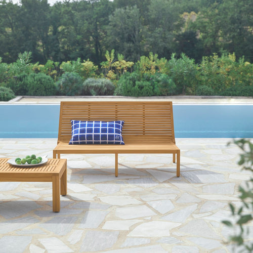 Tikamoon Massief teakhouten lage tuinbank - Naturel - vtwonen shop