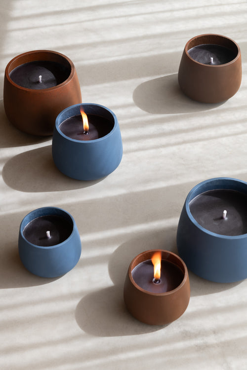 J-Line buitenkaars - cement - bruin - small - 18U - vtwonen shop