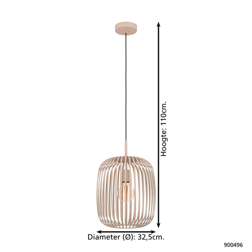 EGLO hanglamp Romazzina - e27 - ø 32,5 cm - zandkleur - vtwonen shop