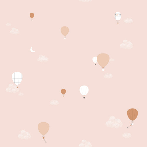Sanders & Sanders behang luchtballonnen roze - 53 cm x 10 m - 640286