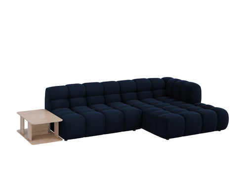 Cosmopolitan Design Modulaire hoekbank rechts Sky 4-zits, flueel, koningsblauw - 162x297x70cm