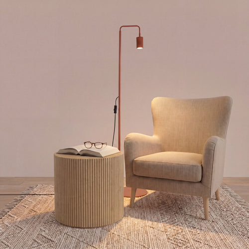 Sollux Lighting Vloerlamp KARBON 1 rode oker - 30x30x160cm
