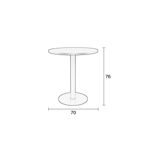 Zuiver Metsu Tuintafel/ Bistrotafel Rond 70 cm Wit - vtwonen shop